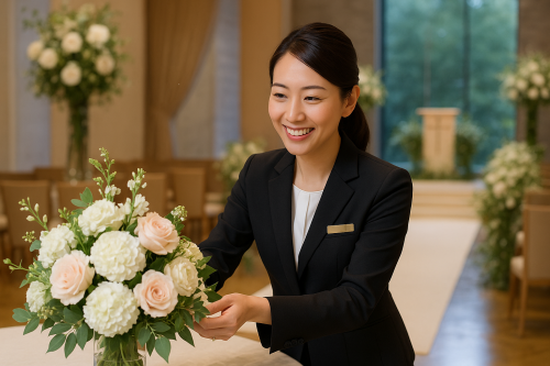 ザ・プリンスパークタワー東京　ブライダル装花搬入撤去のお仕事